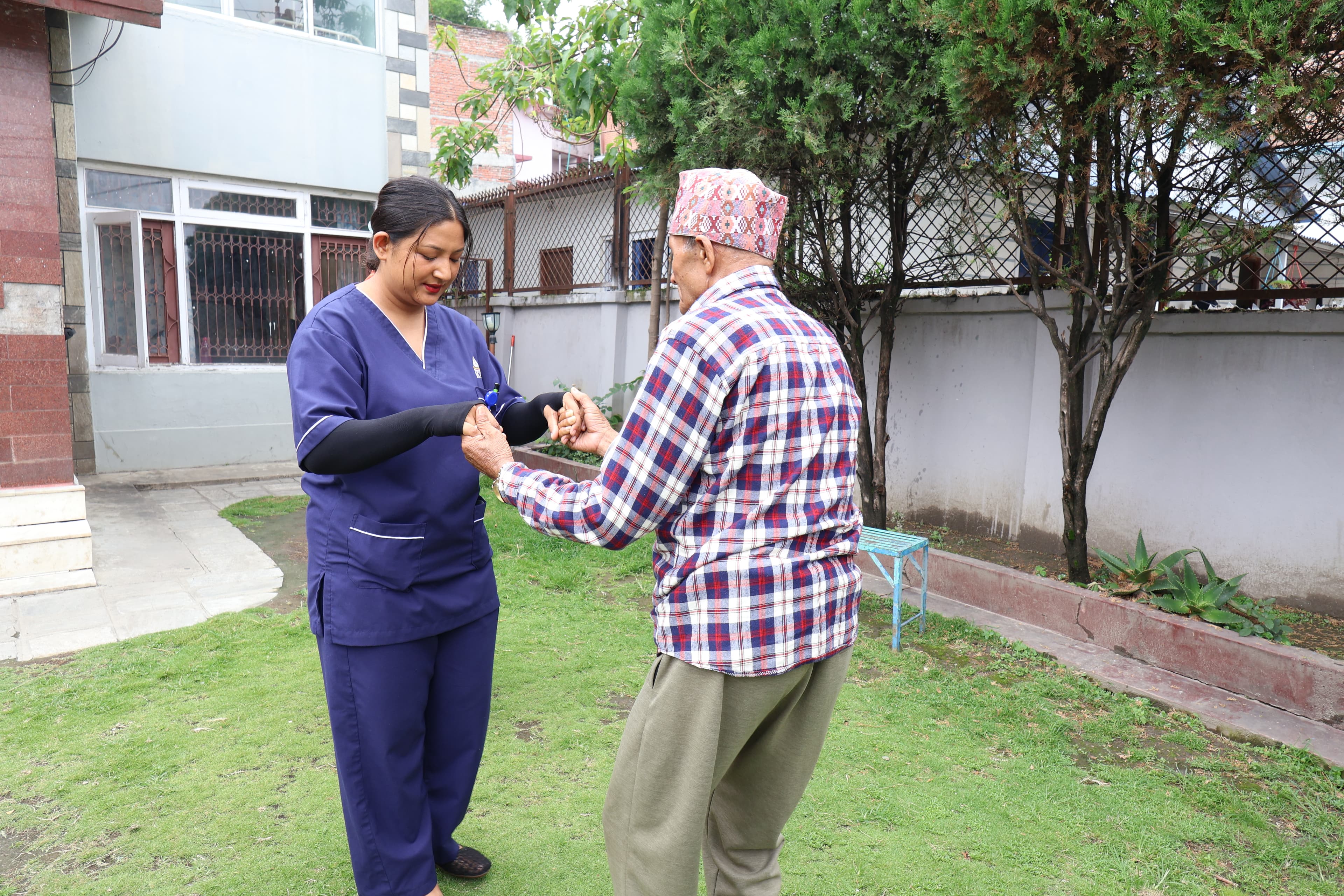 residents gardening